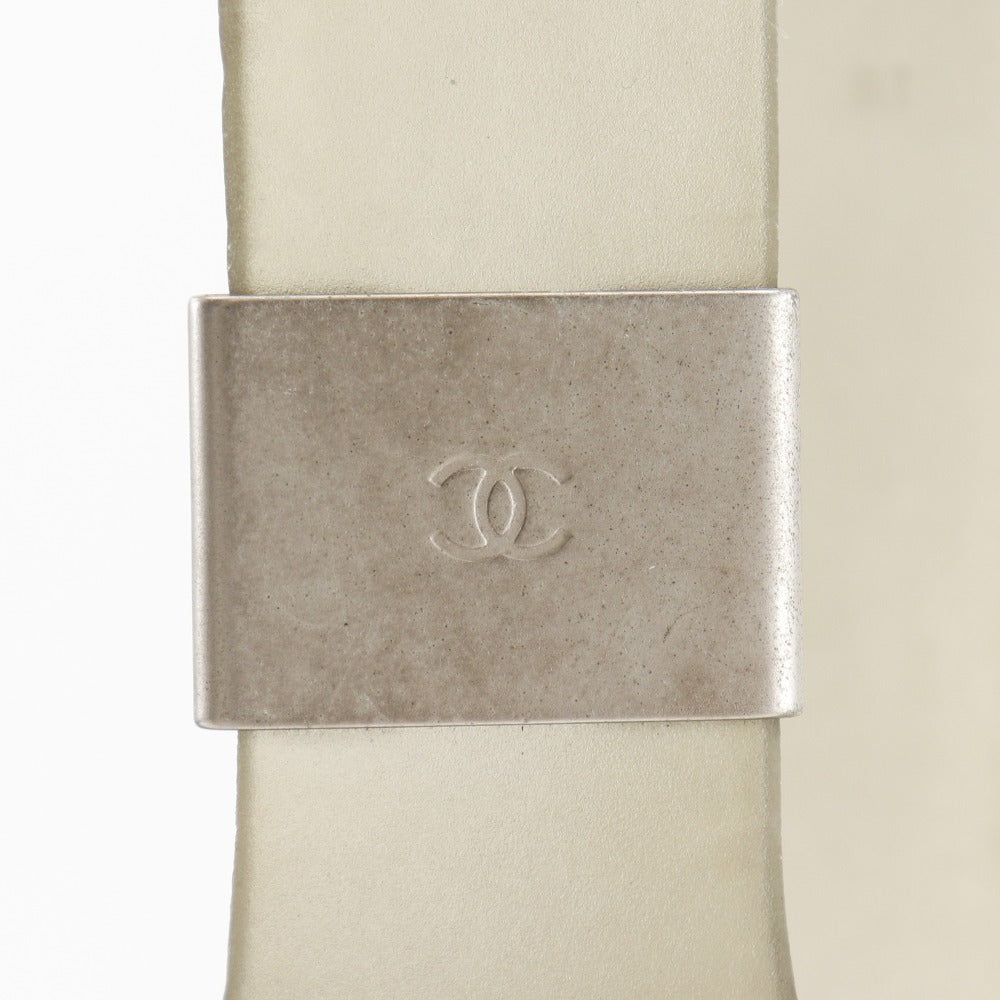 CHANEL Tote Bag rubber gray logo Women Used