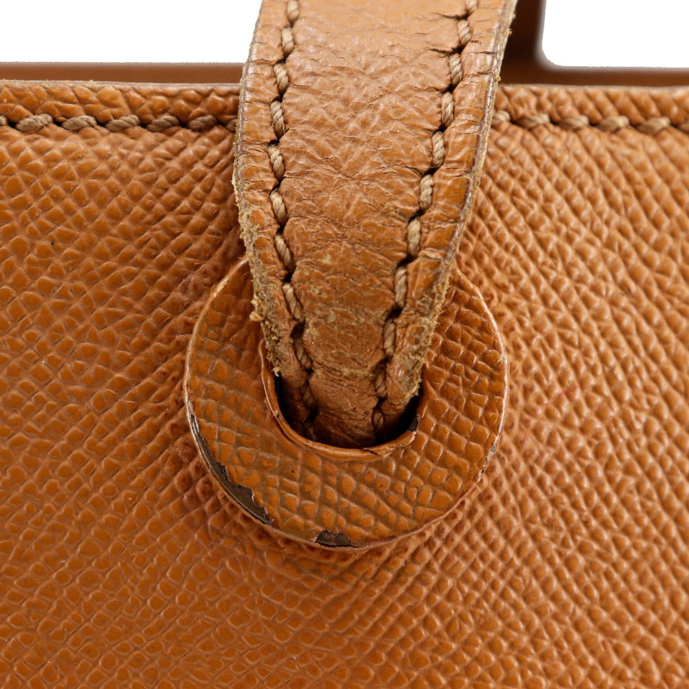 CHANEL Tote Bag leather Brown Logo charm Women Used