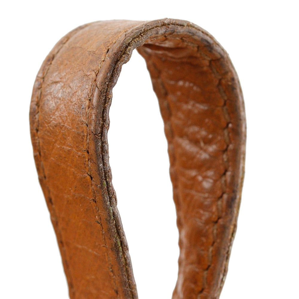 CHANEL Tote Bag leather Brown Logo charm Women Used