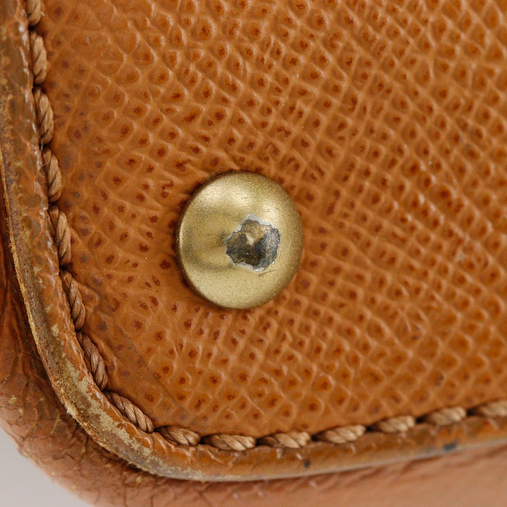 CHANEL Tote Bag leather Brown Logo charm Women Used