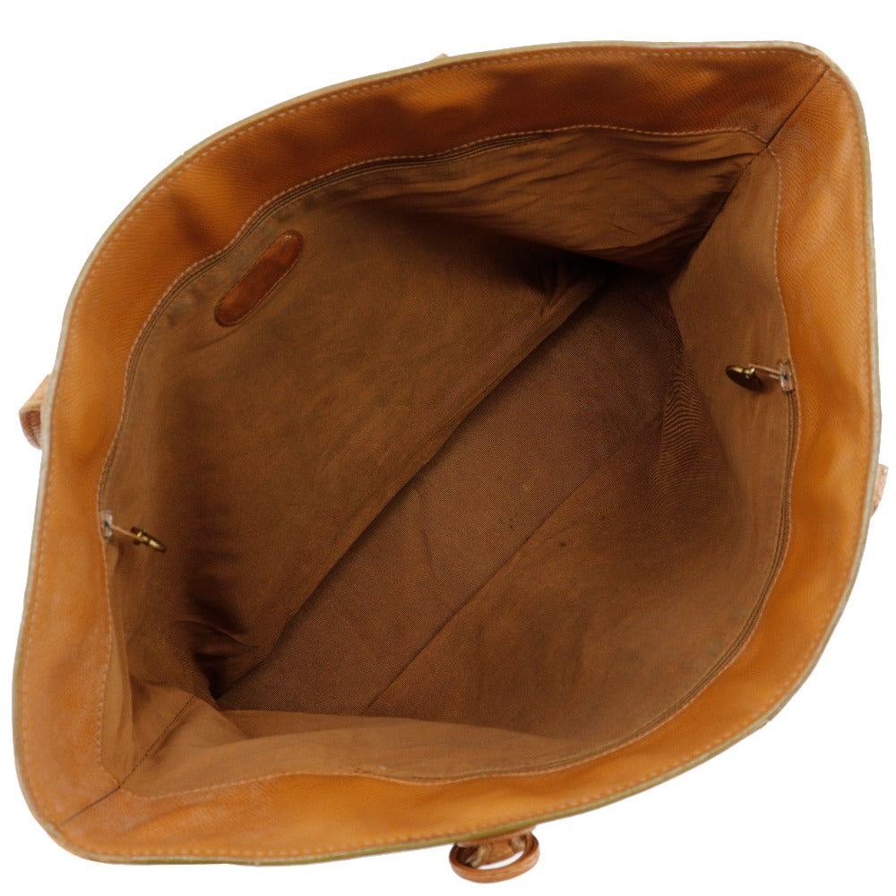 CHANEL Tote Bag leather Brown Logo charm Women Used