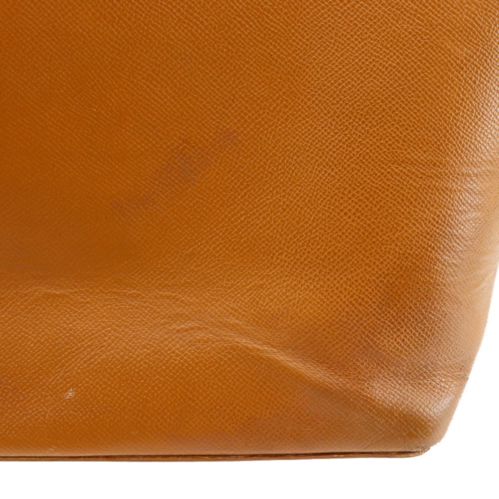 CHANEL Tote Bag leather Brown Logo charm Women Used