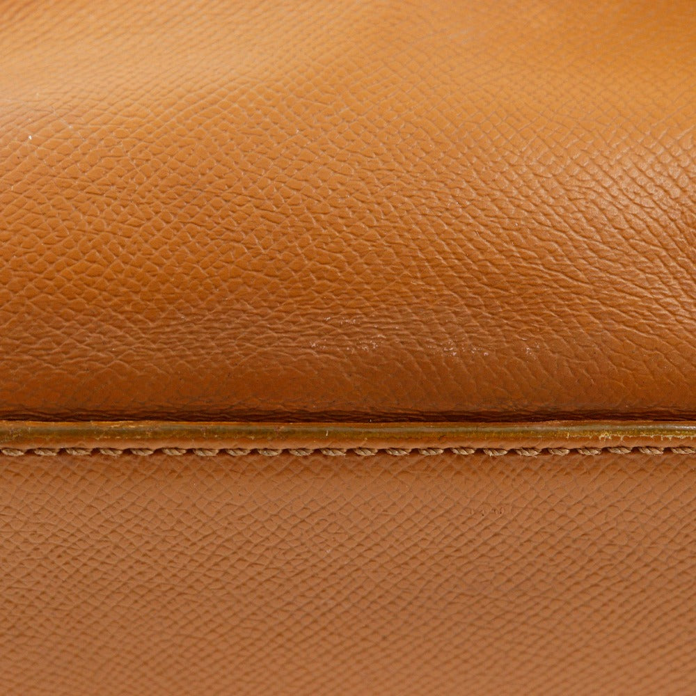 CHANEL Tote Bag leather Brown Logo charm Women Used