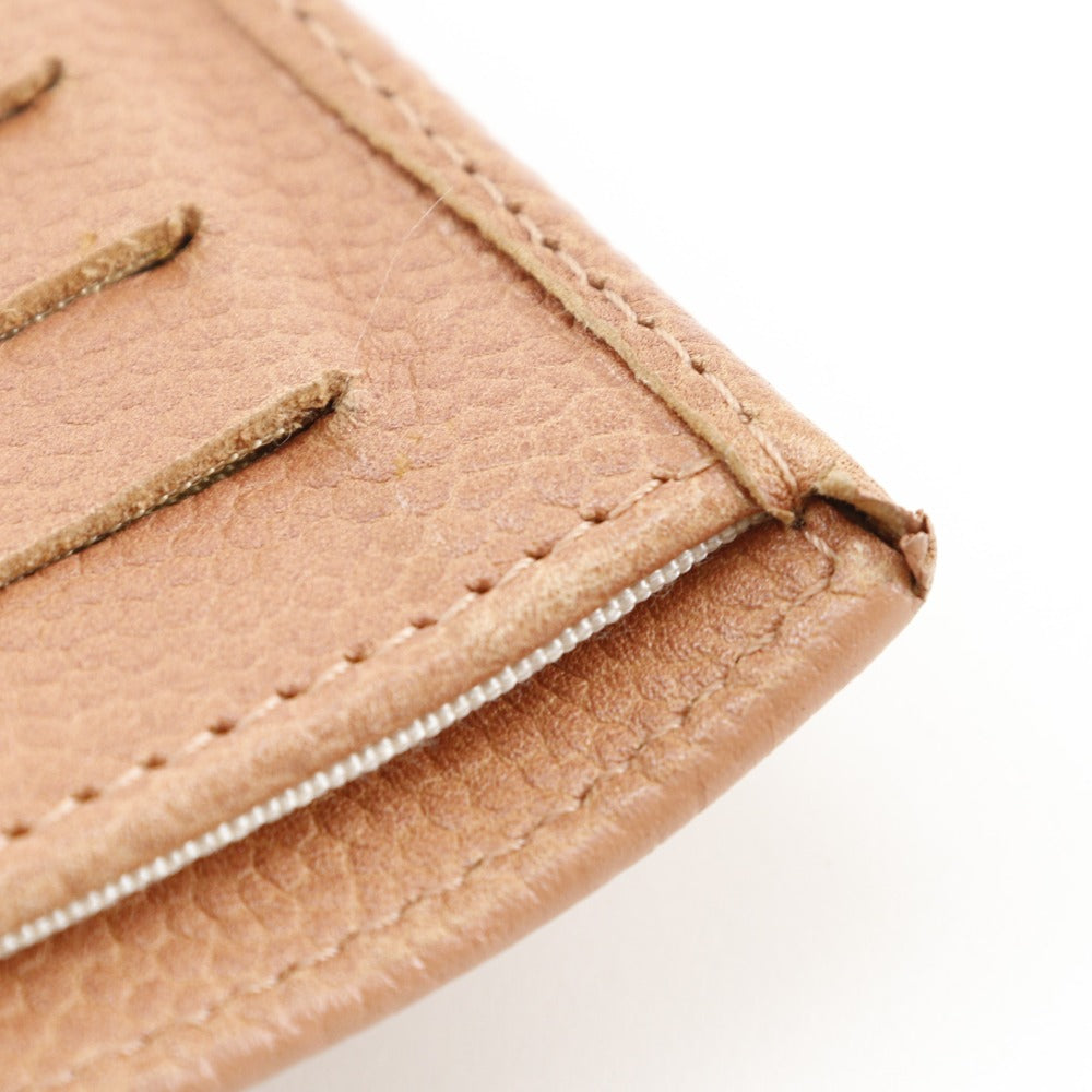 CHANEL Tri-fold wallet Caviar skin pink COCO Mark Women Used