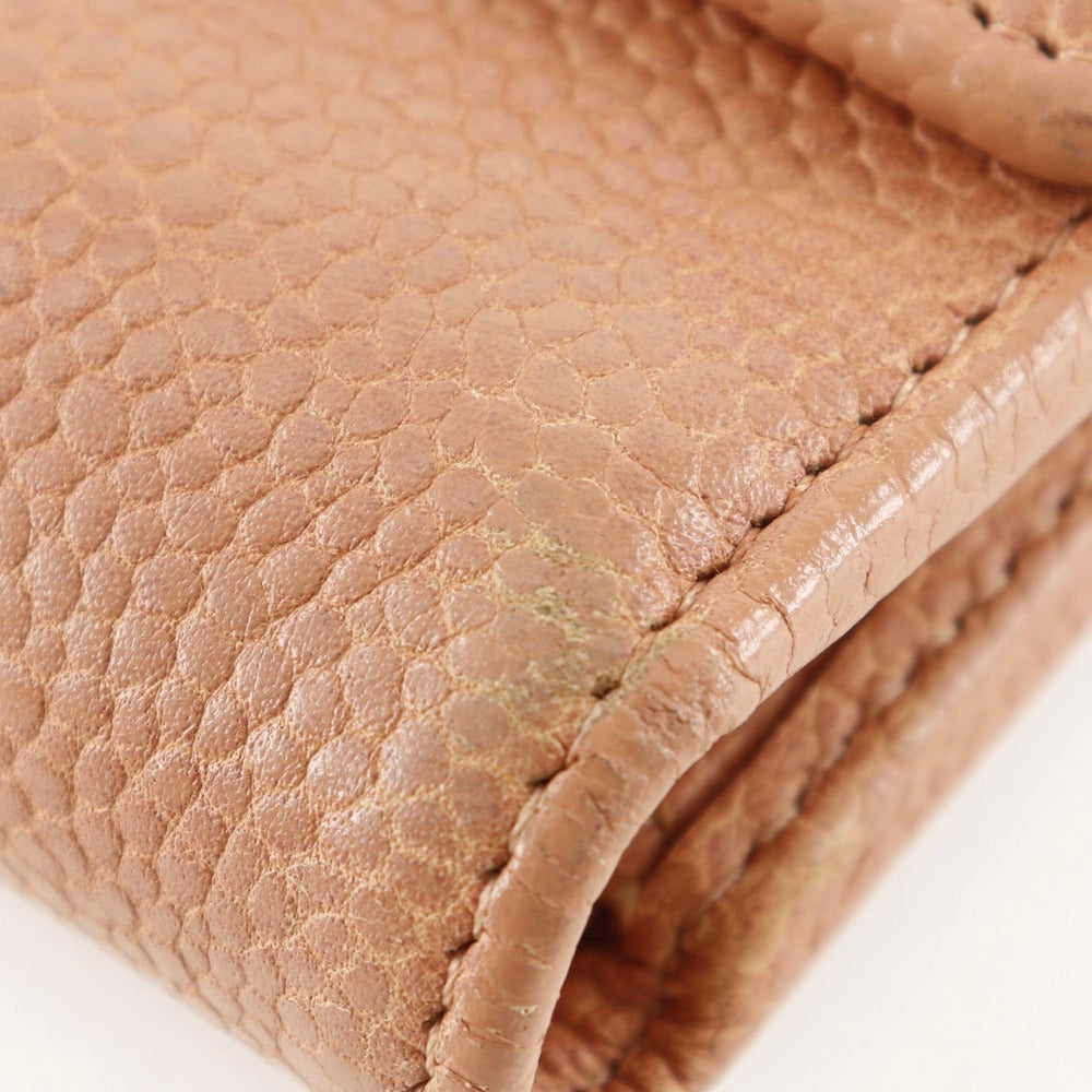 CHANEL Tri-fold wallet Caviar skin pink COCO Mark Women Used