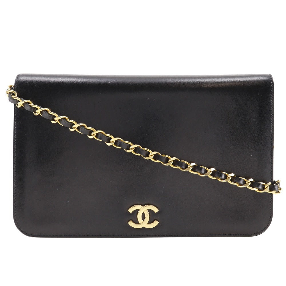 CHANEL Shoulder Bag Calfskin black vintage COCO Mark ChainShoulder Women Used
