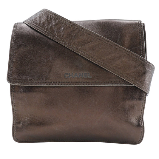 CHANEL Shoulder Bag Calfskin bronze one belt Women Used