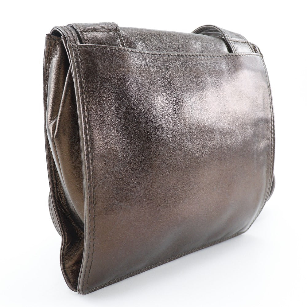 CHANEL Shoulder Bag Calfskin bronze one belt Women Used