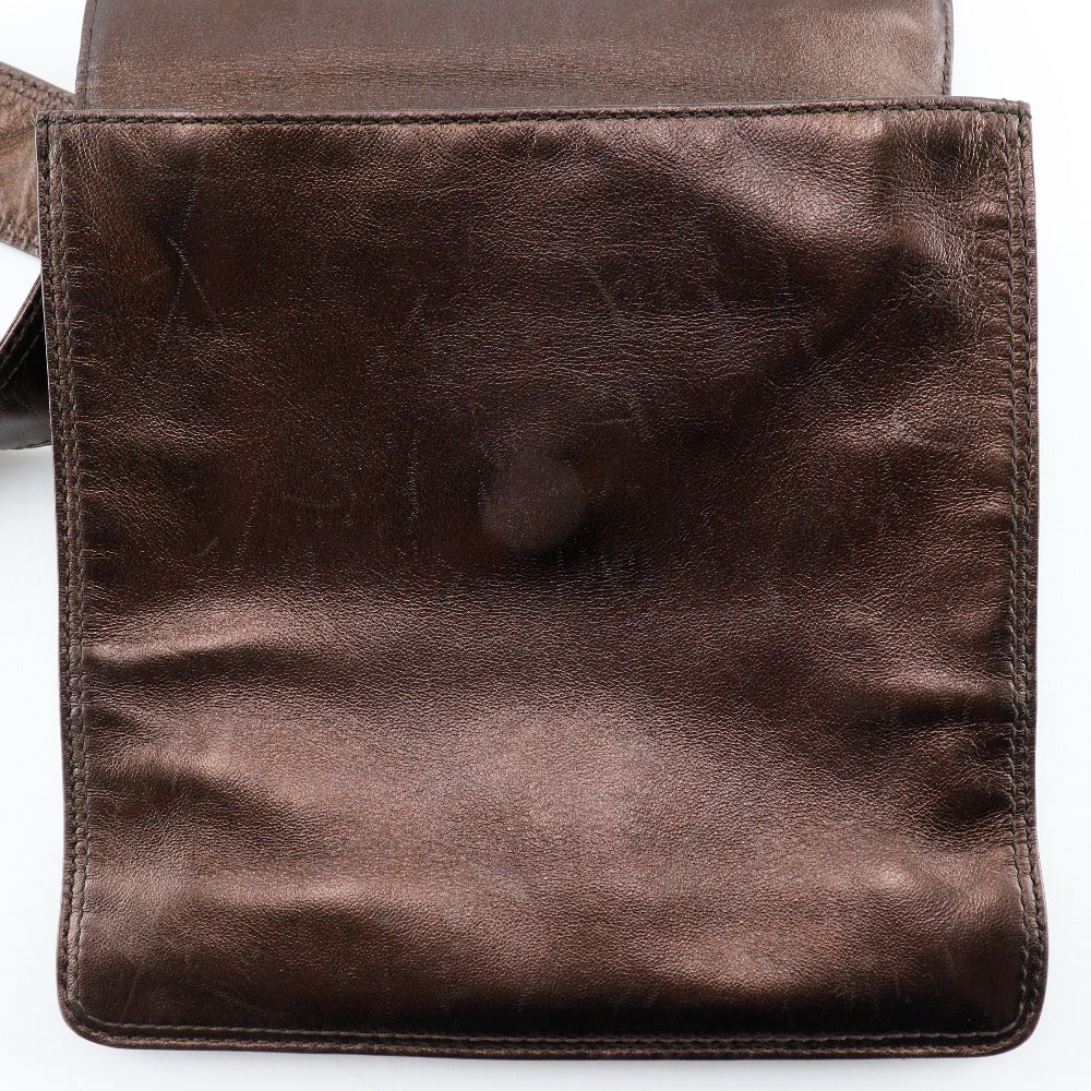 CHANEL Shoulder Bag Calfskin bronze one belt Women Used