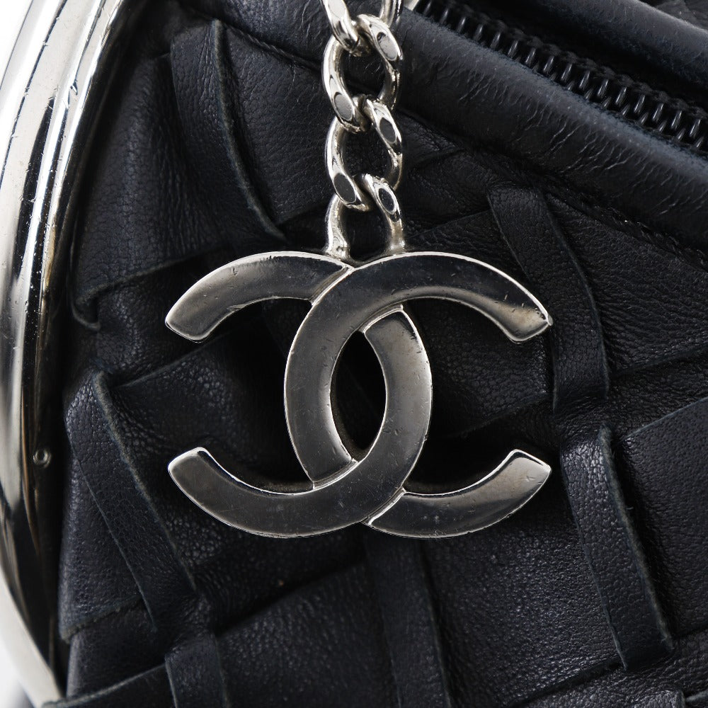 CHANEL Tote Bag lambskin black COCO Mark Matrasse Chain bag Women Used