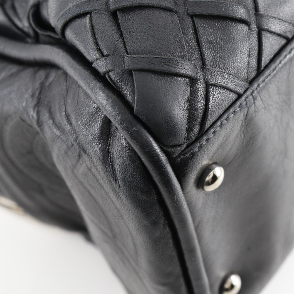 CHANEL Tote Bag lambskin black COCO Mark Matrasse Chain bag Women Used