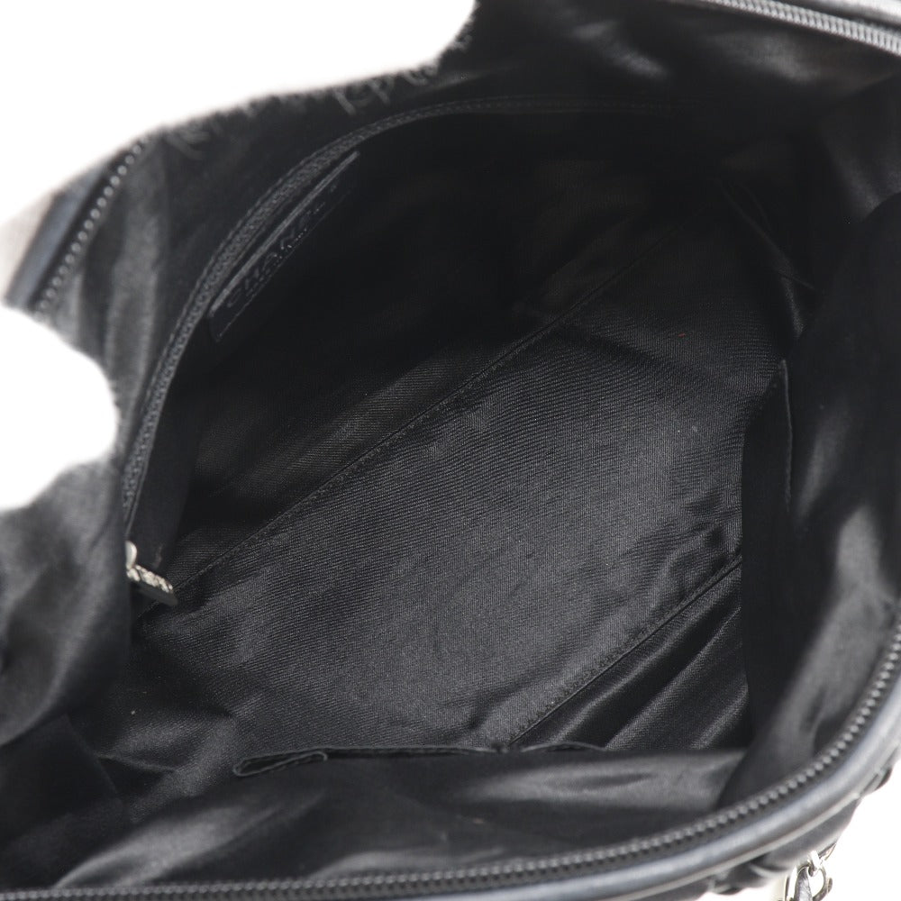CHANEL Tote Bag lambskin black COCO Mark Matrasse Chain bag Women Used