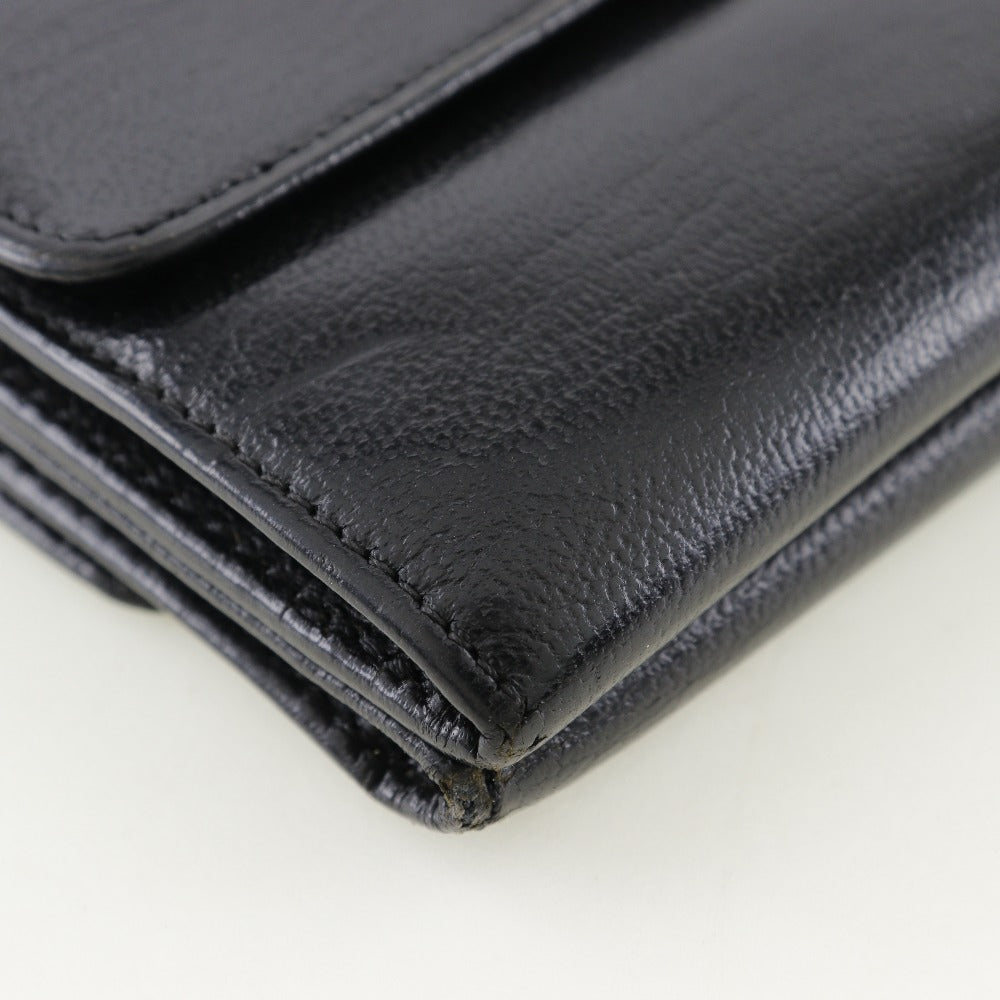 CHANEL Bifold Wallet A13456 Calfskin black W Hook Wallet  COCO Mark