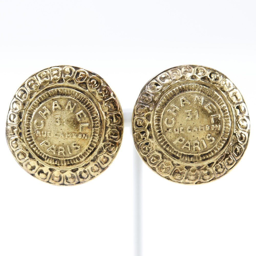 CHANEL Earring Plated Gold gold vintage 31 RUE CAMBON Cambon Women Used