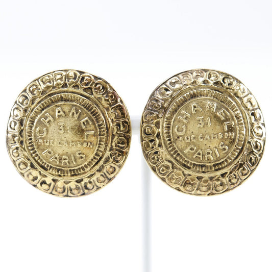 CHANEL Earring Plated Gold gold vintage 31 RUE CAMBON Cambon Women Used