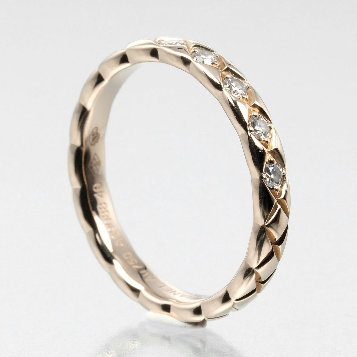CHANEL Ring K18 pink gold, 5P diamond gold Coco Crush 49