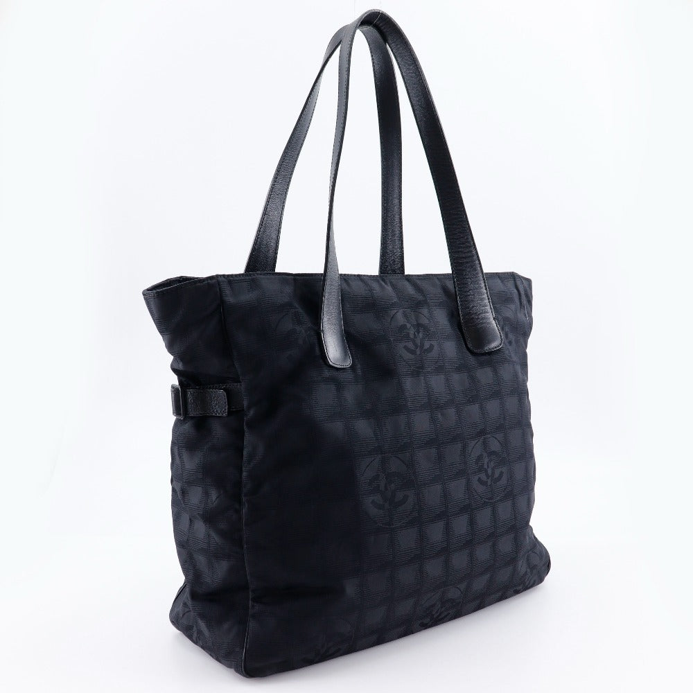 CHANEL Tote Bag Nylon canvas black New travel line Tote GM