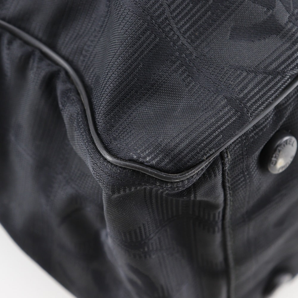 CHANEL Tote Bag Nylon canvas black New travel line Tote GM