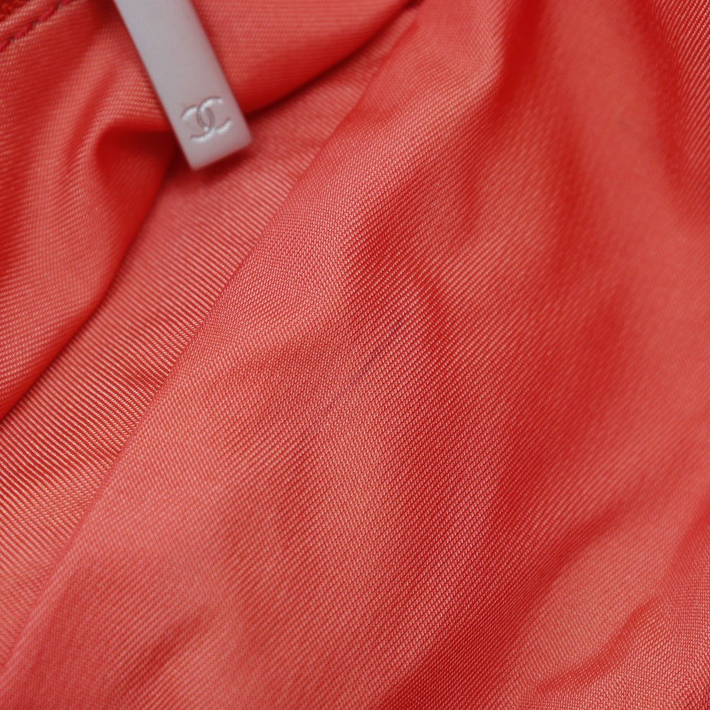 CHANEL Tote Bag Nylon canvas Red New travel line Tote MM