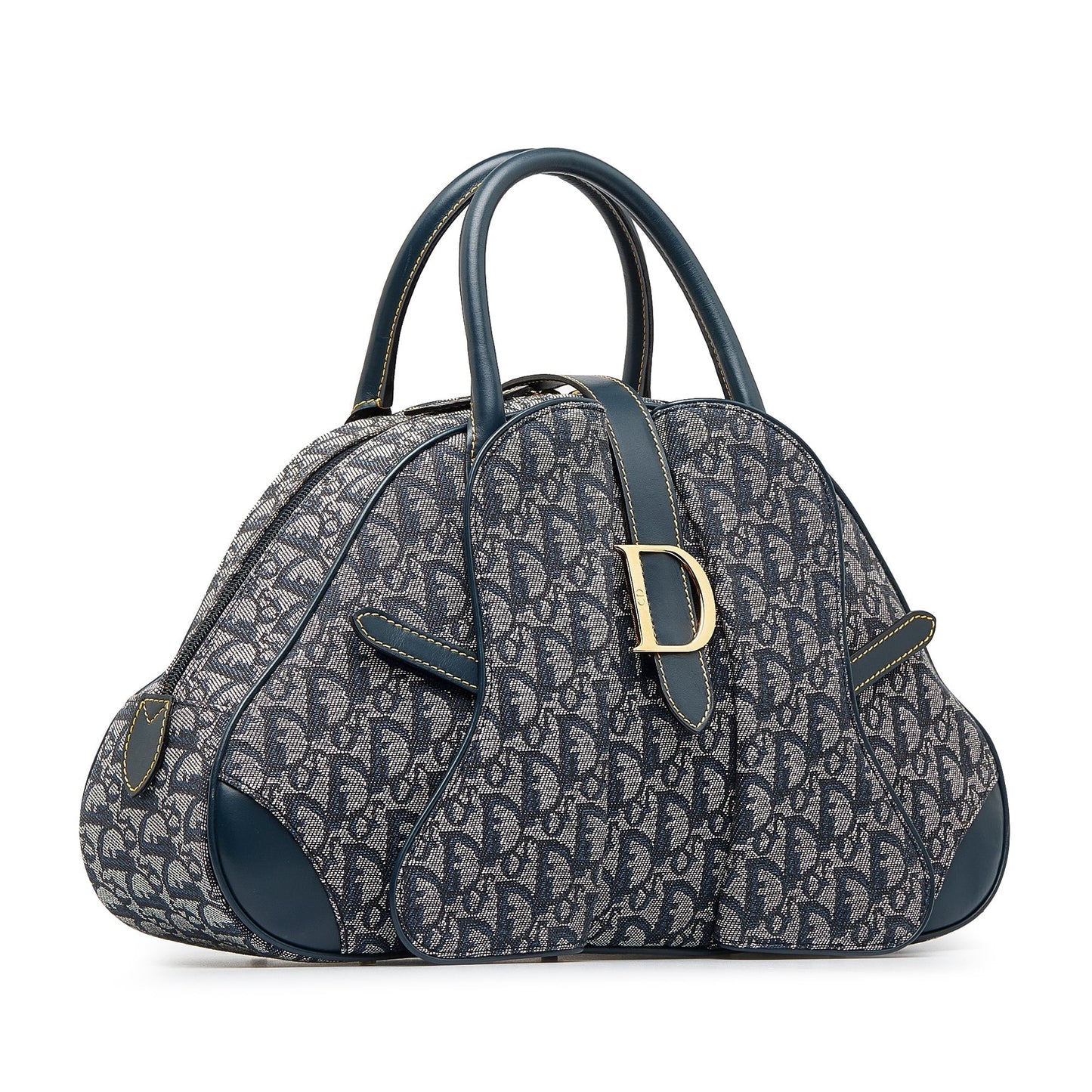 DIOR Oblique Double Saddle Bowler HandBag