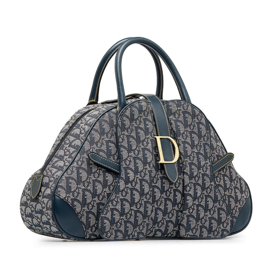 DIOR Oblique Double Saddle Bowler HandBag