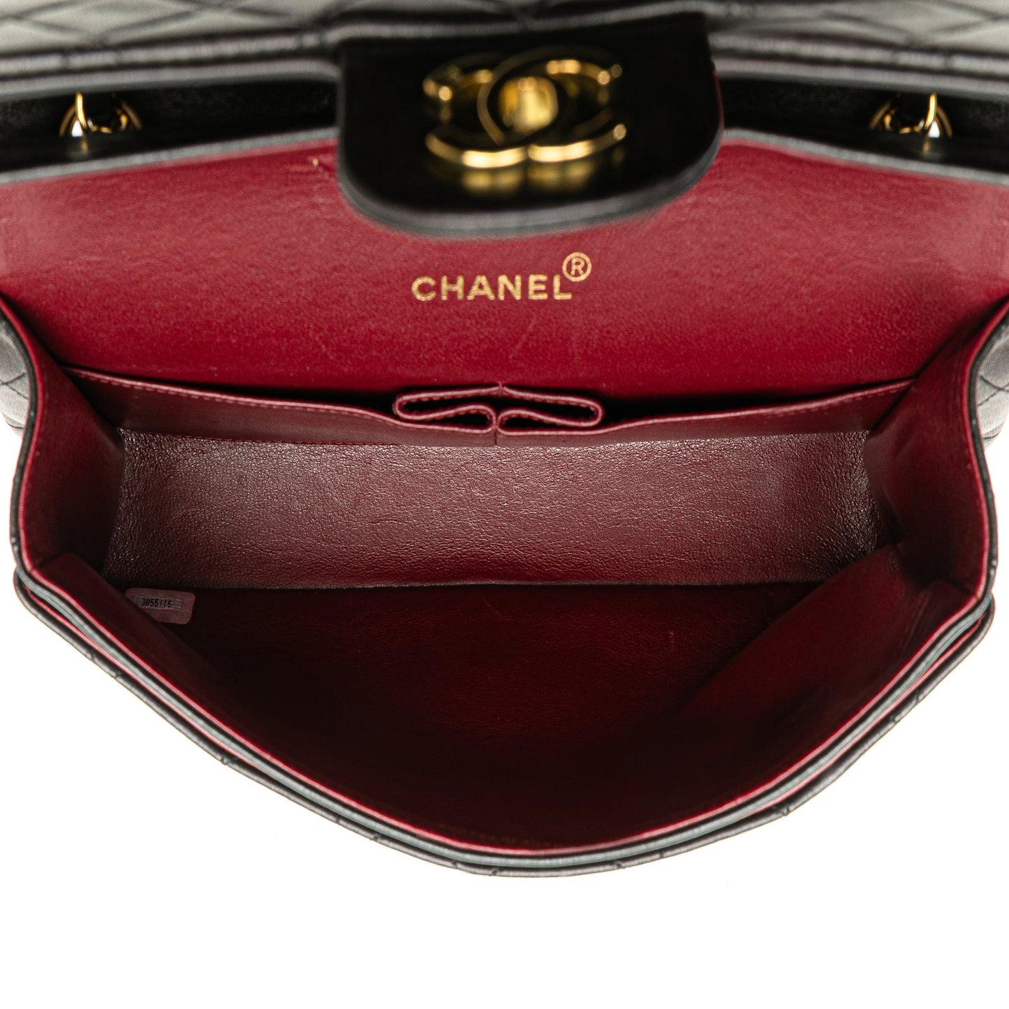 Black Chanel Medium Classic Lambskin Double Flap Shoulder Bag