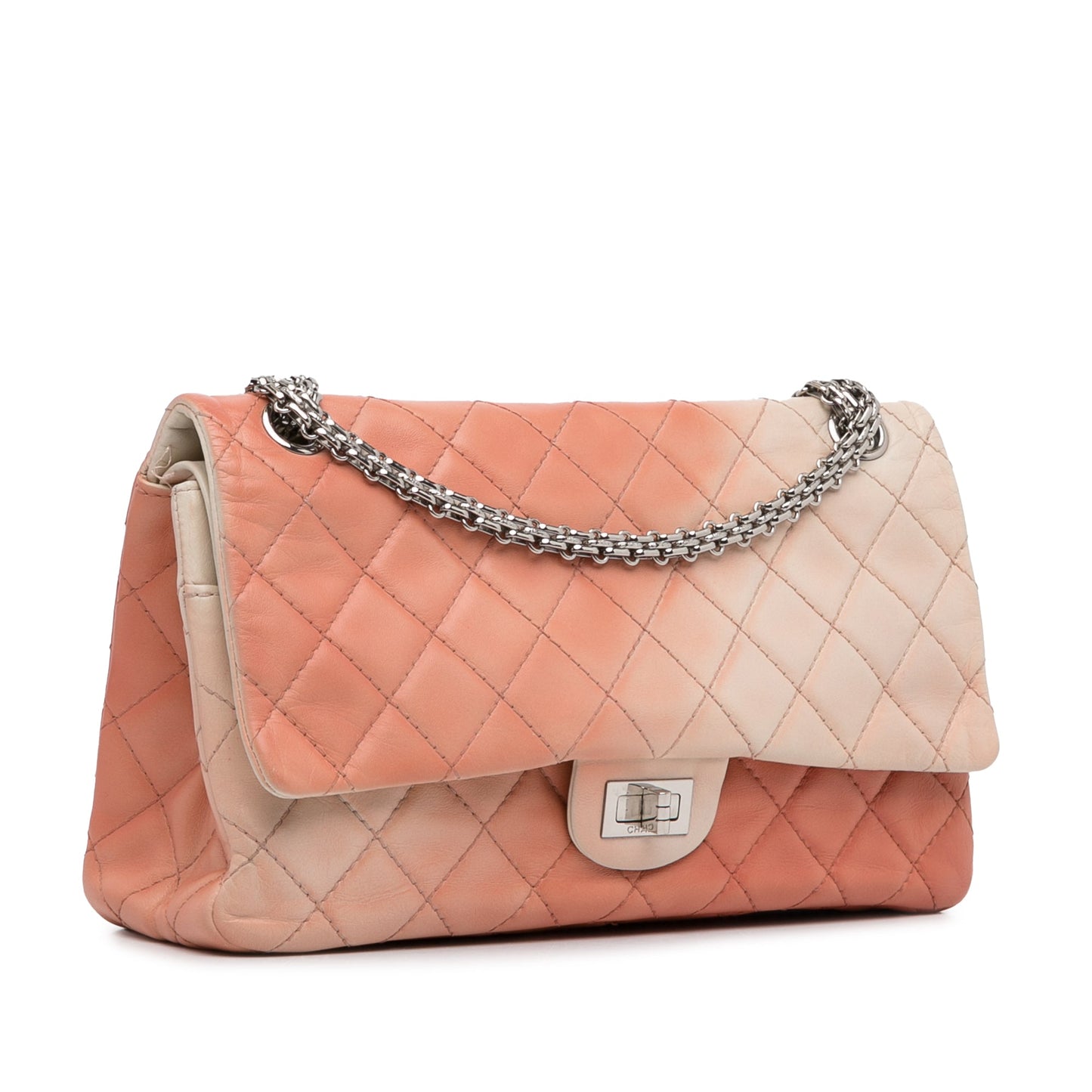 Orange Chanel Ombre Reissue 225 Double Flap Shoulder Bag