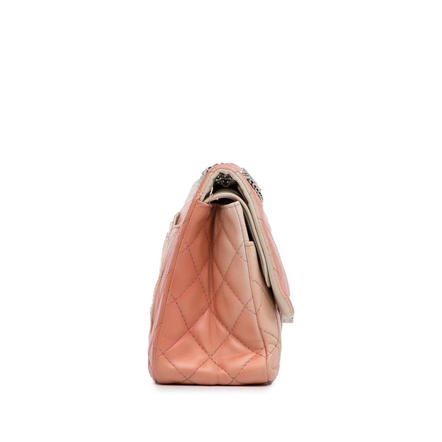 Orange Chanel Ombre Reissue 225 Double Flap Shoulder Bag