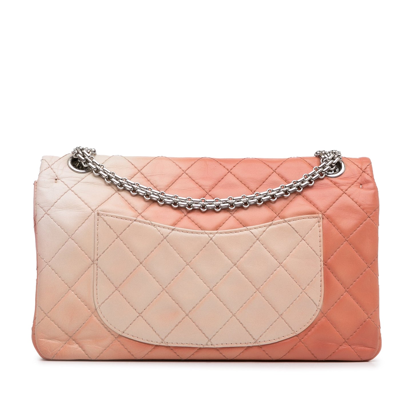 Orange Chanel Ombre Reissue 225 Double Flap Shoulder Bag