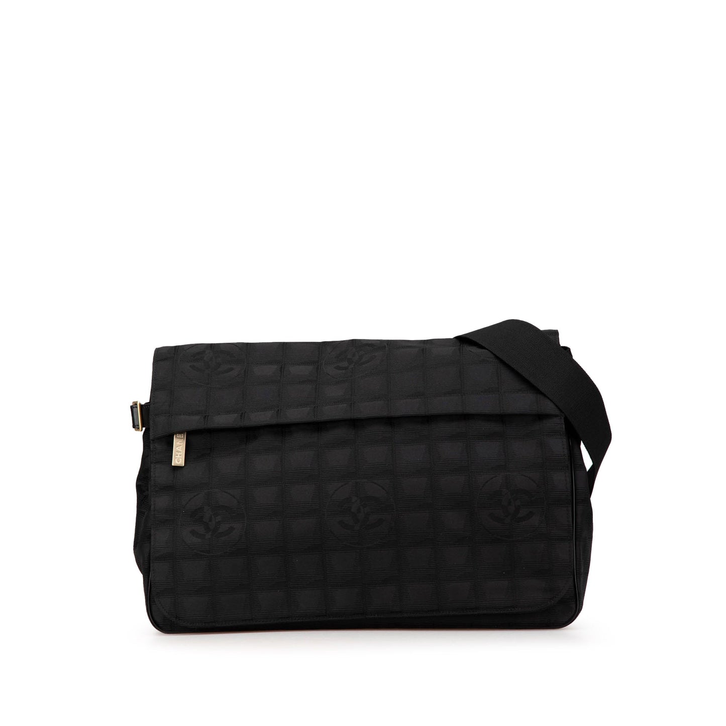 Black Chanel New Travel Line Nylon Crossbody