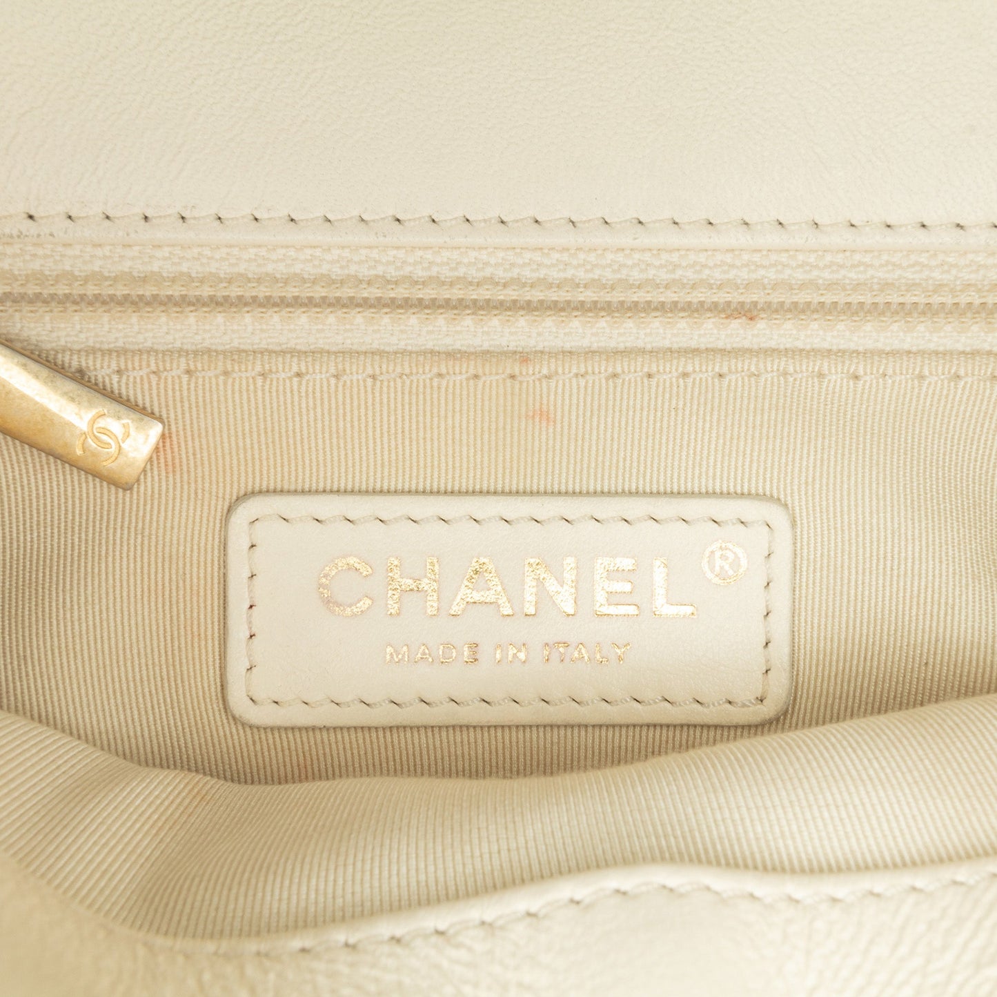 White Chanel Small Quilted Lambskin CC Coin Flap Crossbody Bag