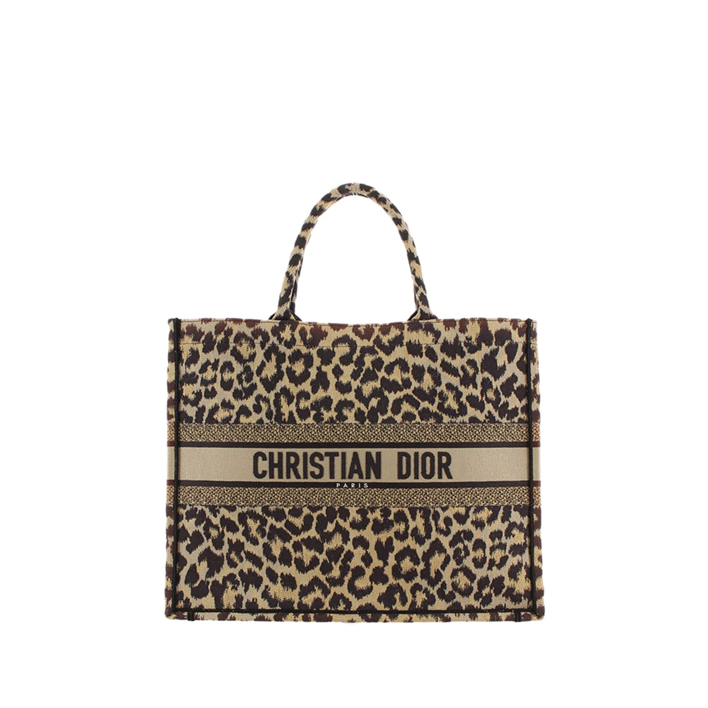 DIOR Large Leopard Mizza Book Tote Tote Bag