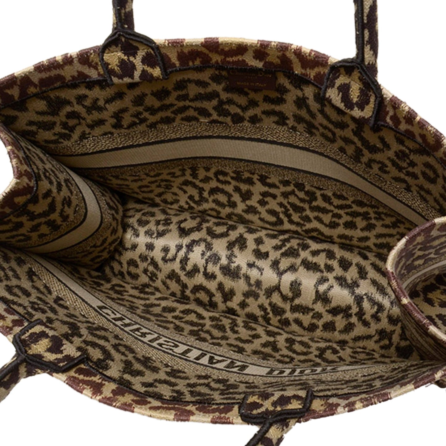 DIOR Large Leopard Mizza Book Tote Tote Bag