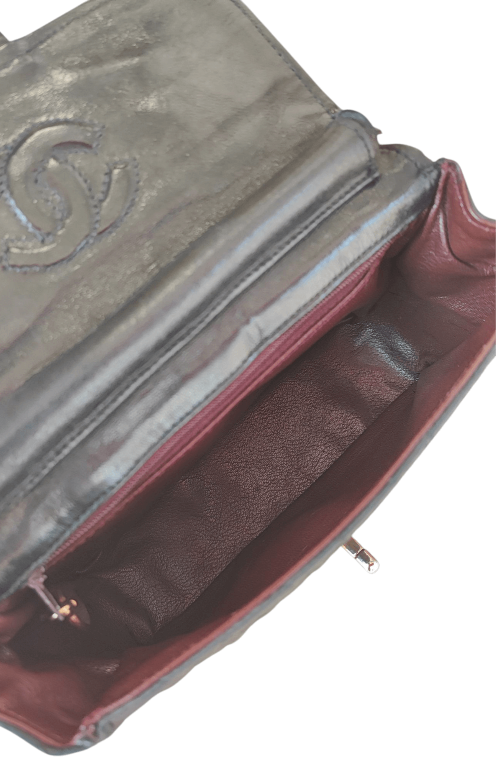 Chanel - Mini Square satin et cuir