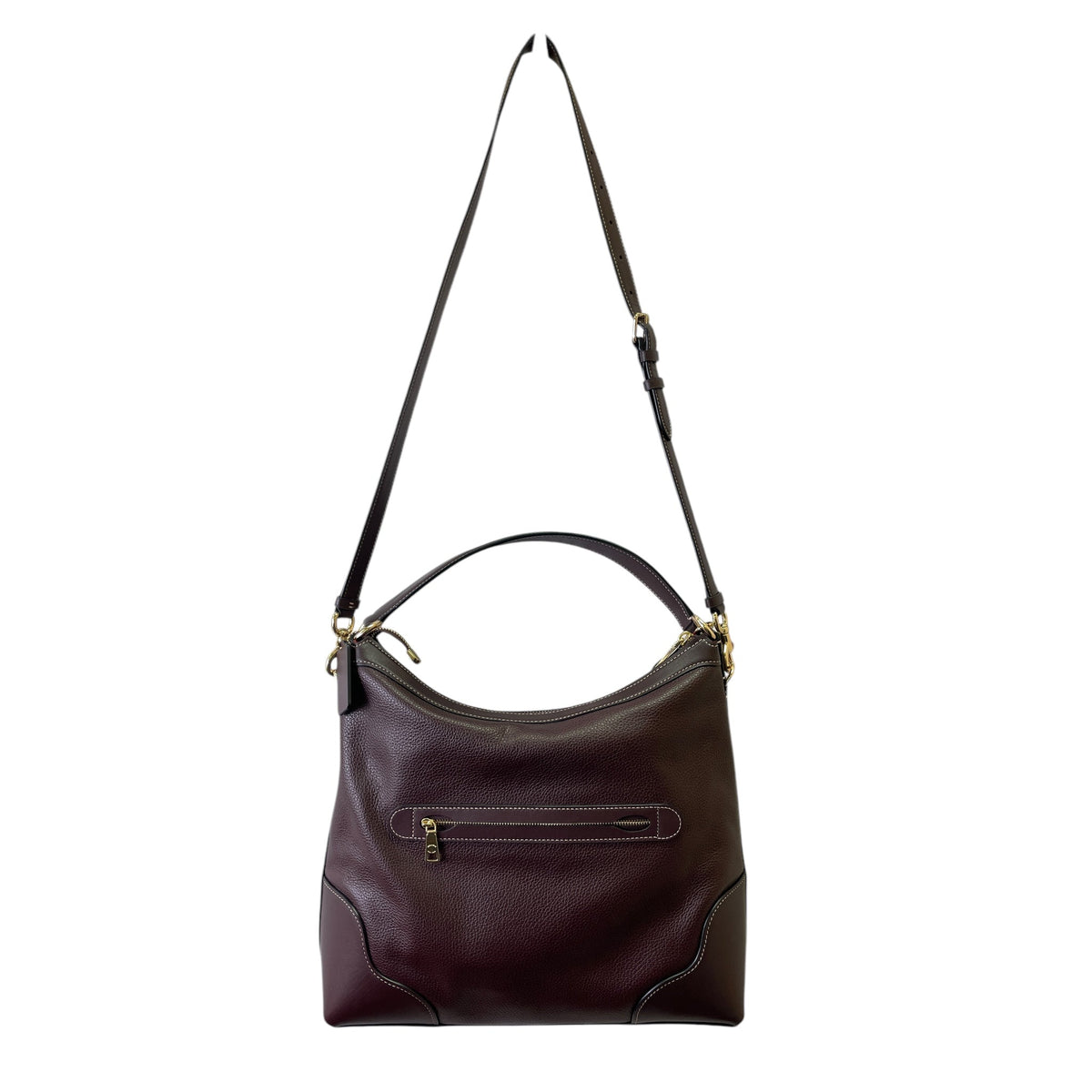 Handbag Designer By Coach In Maroon, Size:Large