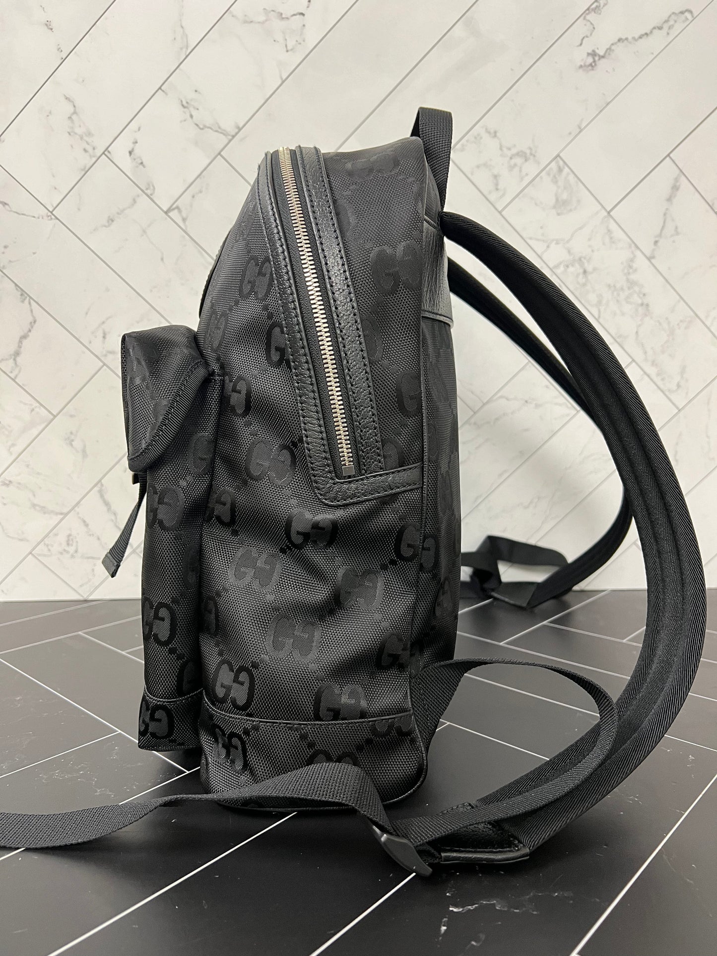 BRAND Gucci Black Nylon Off The Grid Large Backpack