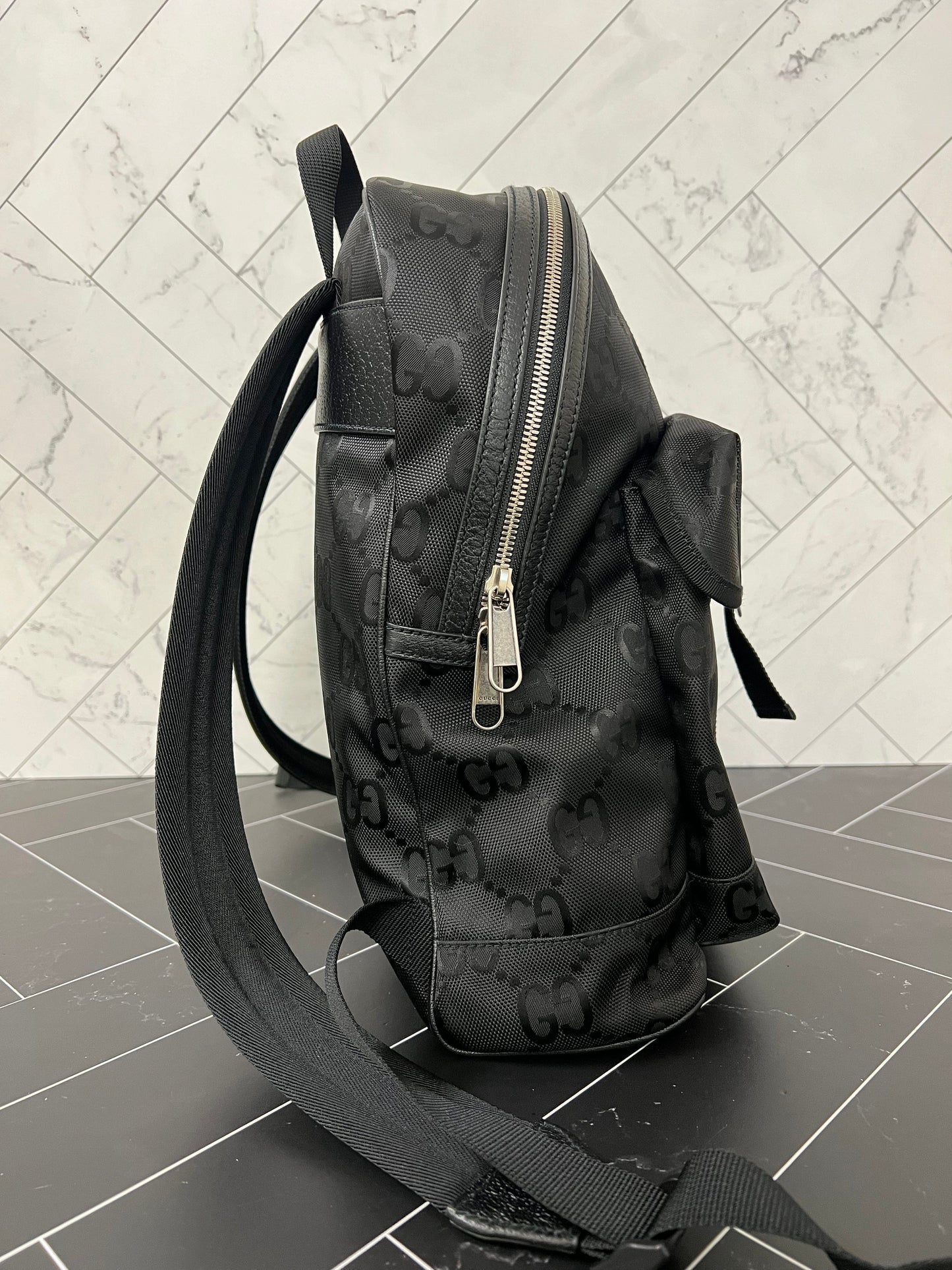 BRAND Gucci Black Nylon Off The Grid Large Backpack