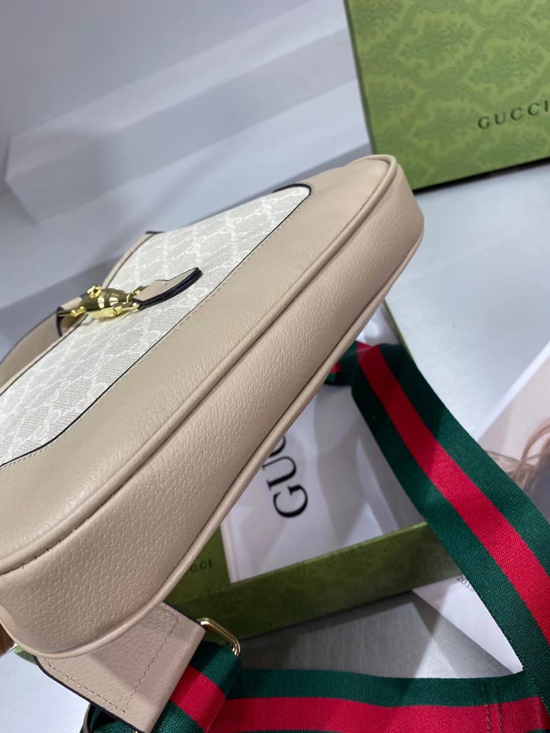 Gucci Canvas  Jackie  (Crossbody Shoulder) Handbag