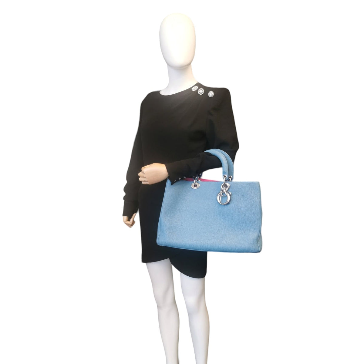 Dior Diorissimo HandBag Large Blue/Pink