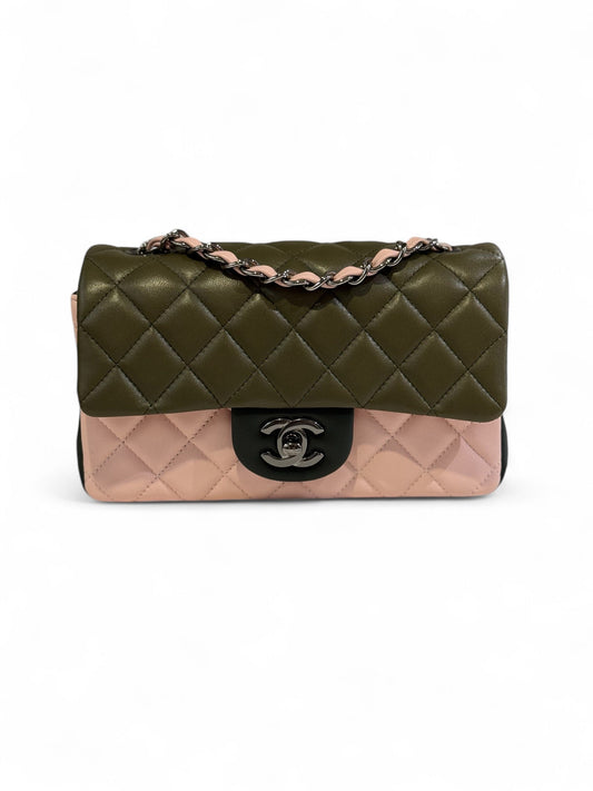 Chanel - Sac Timeless mini rectangulaire tricolore