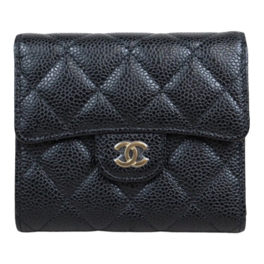 Rank S｜Chanel Caviar Skin Black Wallet｜23112704