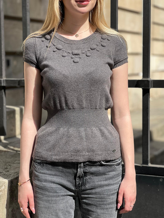Chanel - Pull manches courtes T38
