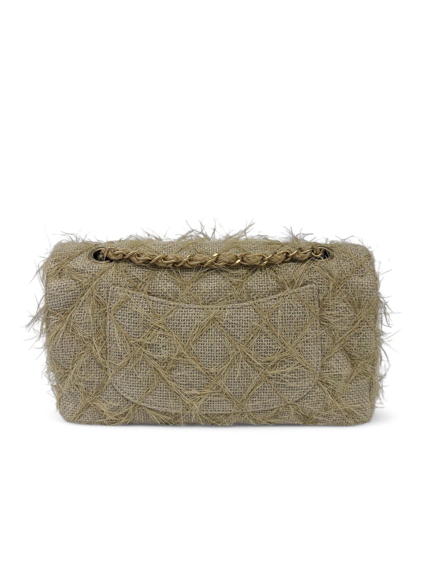 Chanel - Sac classique tweed et lin