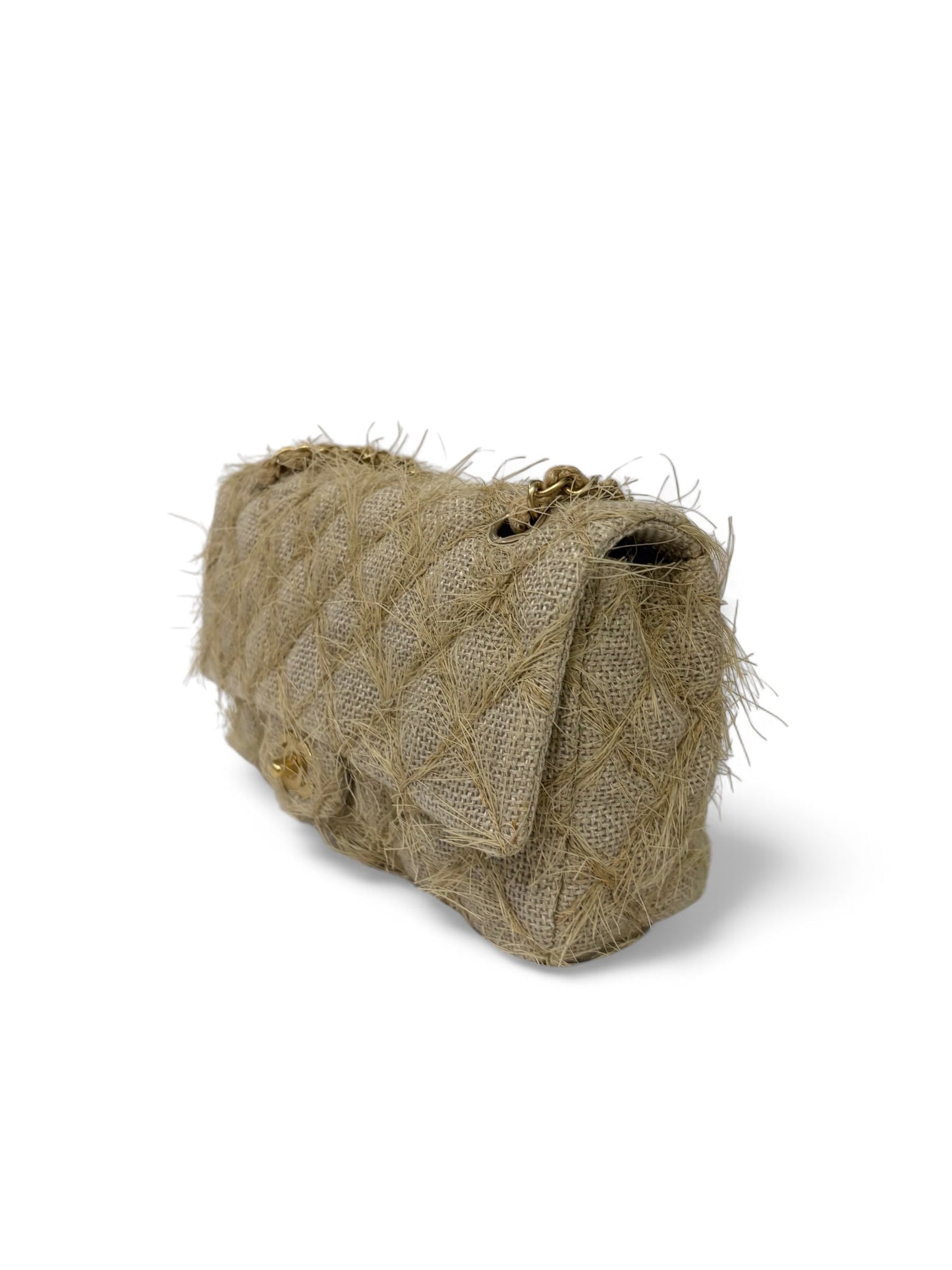 Chanel - Sac classique tweed et lin