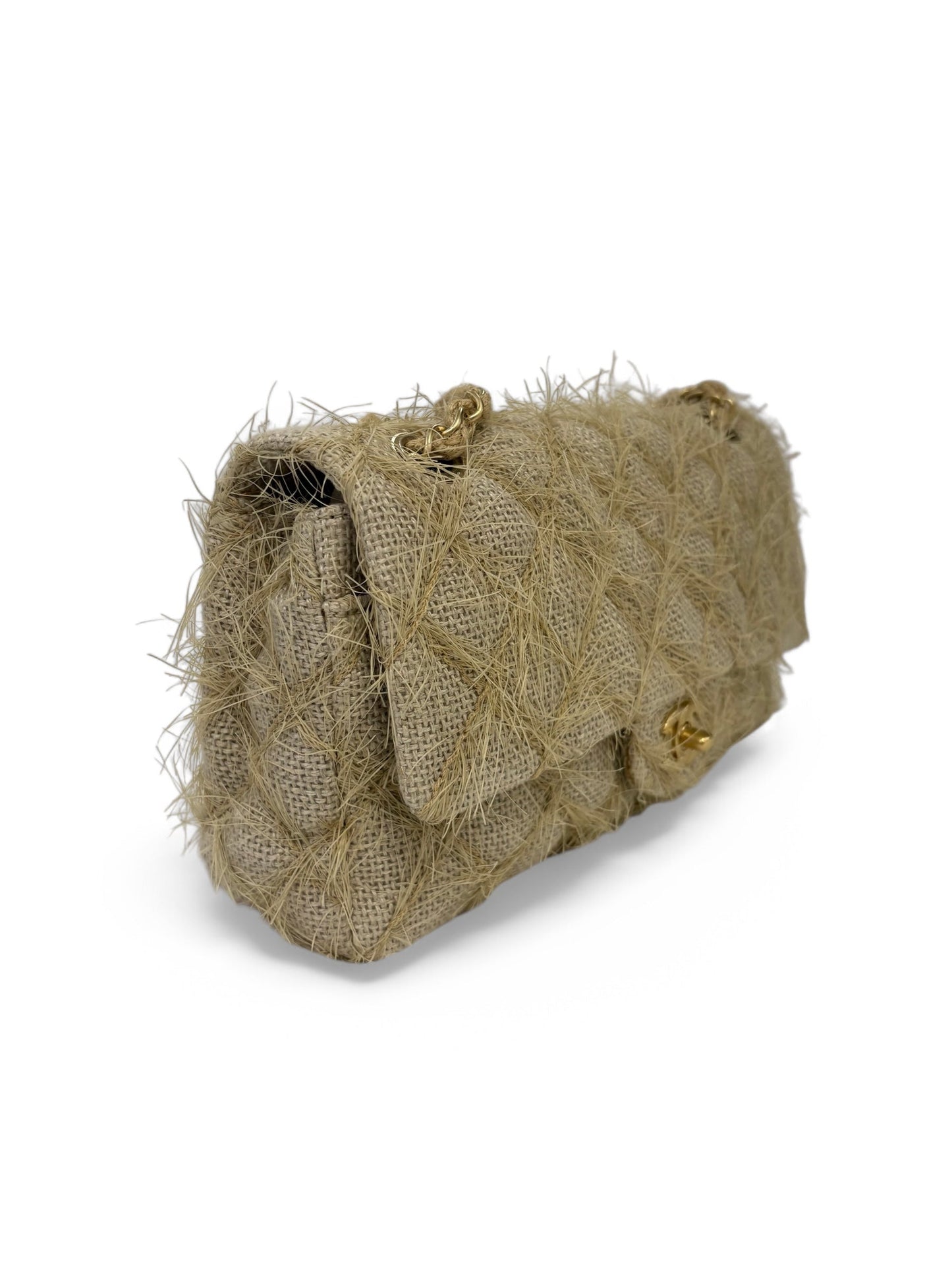 Chanel - Sac classique tweed et lin
