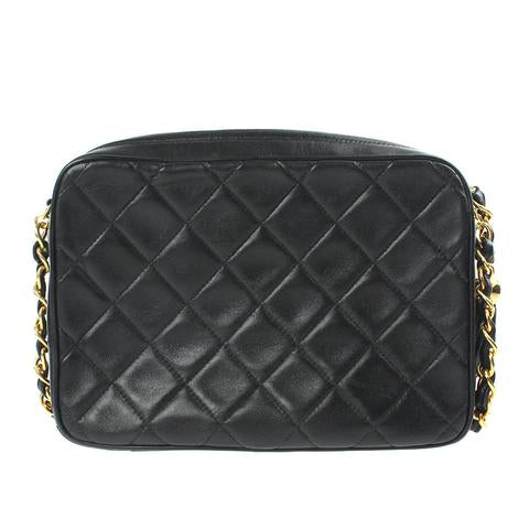 CC Classic Tassle Lambskin Camera Bag Black GHW