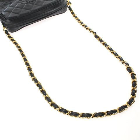 CC Classic Tassle Lambskin Camera Bag Black GHW