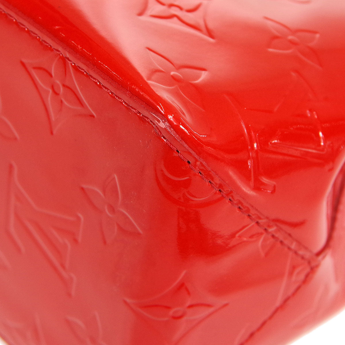 Louis Vuitton 2005 Vernis Reade PM Tote Handbag Red M91088