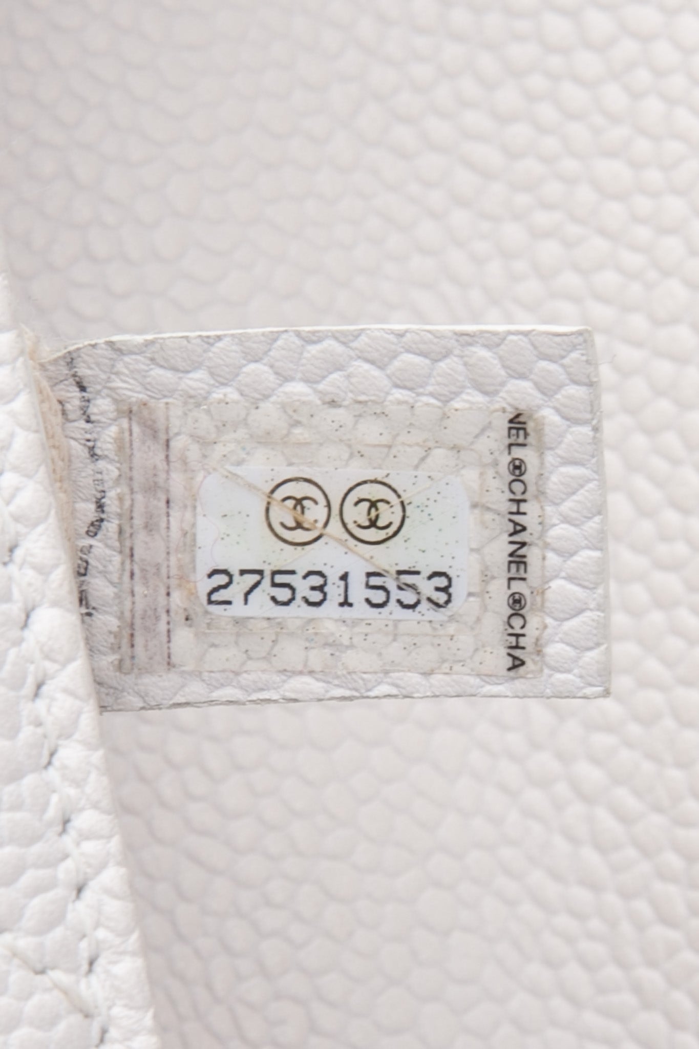 Chanel White Grained Calfskin Small Stitched Flap Crossbody Bag