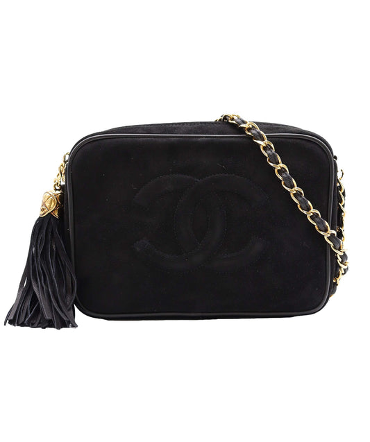 CHANEL suede fringe shoulder DXBS3488